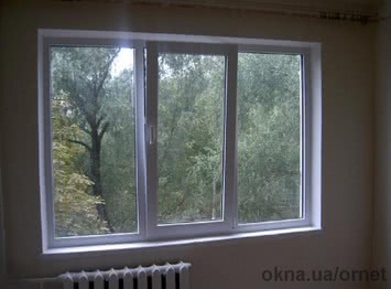 Вікно трьохстулкове недорого 1800 * 1400 ОpenTeck ф-ра Vorne двокамерну