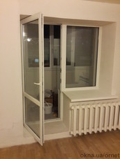 Балконный блок Streamline 1900х2100 с глухим окном, двухкамерный с/п ф-ра Масо, монтаж