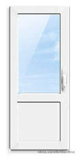 Балконная дверь с алюминиевым порогом из немецкого профиля Rehau Euro 60 с двухкамерным стеклопакетом 32 мм