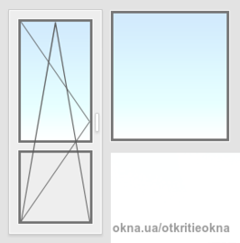 Балконный блок в квартиру из профиля Rehau Euro 70 с двухкамерным стеклопакетом