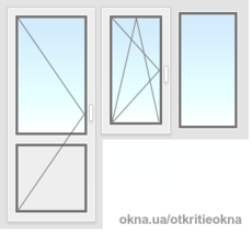 Балконный блок из немецкого профиля Rehau Synego с двухкамерным стеклопакетом 44 мм