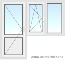 Балконный блок в квартиру из немецкого профиля Rehau Euro 70 с однокамерным стеклопакетом с энергосбережением