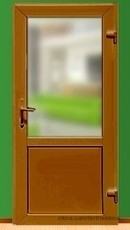 Межкомнатная дверь из немецкого профиля Rehau Euro 60 ламинированный в массе под дерево с двухкамерным стеклопакетом 32 мм и энергосбережением