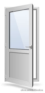 Міжкімнатні двері з німецького профілю Rehau Euro 60 з однокамерним склопакетом 24 мм