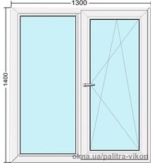 Пятикамерное энергоэффективное окно Steko 1300х1400