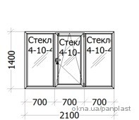 Окно трехстворчтое