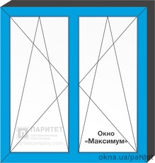 Двухстворчатое поворотно откидное окно `Максимум`
