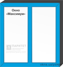 Двухстворчатое глухое окно `Максимум`