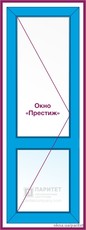 Балконная левая поворотная дверь `Престиж`
