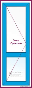 Балконная левая поворотная дверь `Престиж`