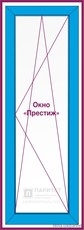 Стеклянная поворотно откидная балконная дверь Престиж