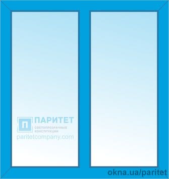 Двустворчатое глухое окно 