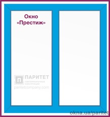 Двухстворчатое глухое окно `Престиж`