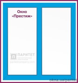 Двухстворчатое глухое окно `Престиж` Двухстворчатое глухое окно `Престиж`