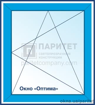 Одностворчатое правое поворотно откидное Оптима