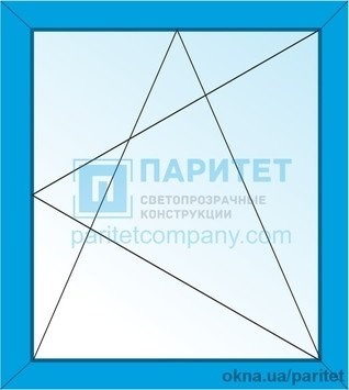 Одностворчатое правое поворотно откидное окно 