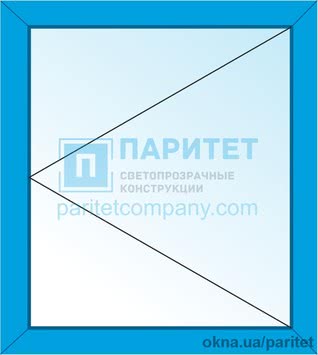 Одностворчатое правое поворотное окно 