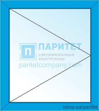 Одностворчатое левое поворотное окно 