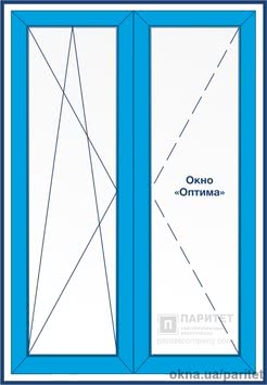 Балконная штульповая цельностеклянная дверь Оптима