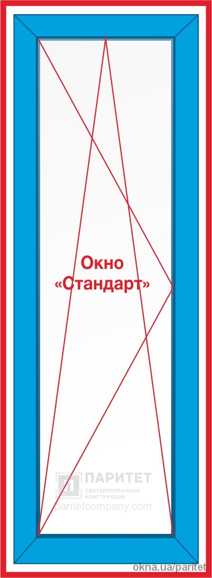 Цельно стеклянная левая поворотно откидная балконная дверь 