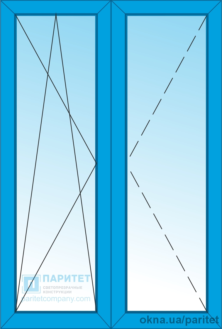Цельностеклянная балконная штульповая дверь Эконом