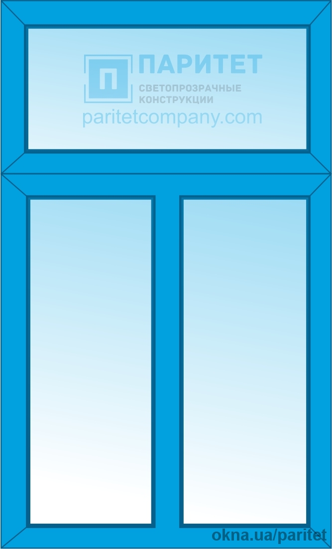 Т-образное двухстворчатое глухое – глухое