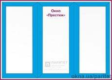 Трехстворчатое глухое окно `Престиж`