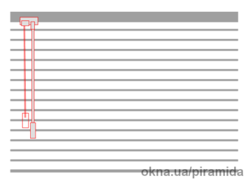 Жалюзі горизонтальні 25мм білі (201) на струні