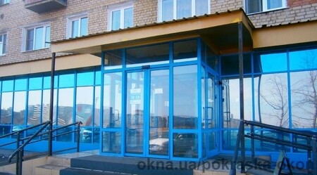 Наружная покраска витража