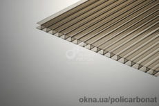 Поликарбонат сотовый Polygal 4 мм. бронза