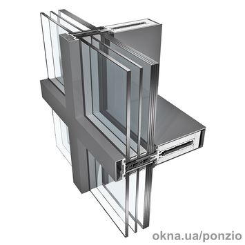 PF152EI (кл. EI30, EI60) - фасадная система (противопожарная)