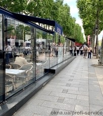 Автоматическая система для ветрозащиты для летних площадок ресторанов, кафе.