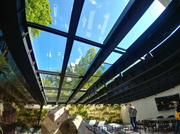 Раздвижная крыша для ресторанов, кафе и коттеджей