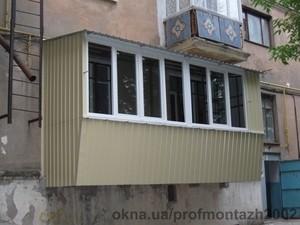 Вид балкона снаружи. —  Вид балкона снаружи. —