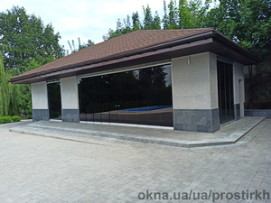 Розсувна система. Скло 10мм. Графіт. &mdash; ПРОСТІР