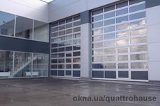 Панорамные автоматические ворота для автосалонов, СТО