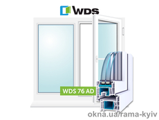 Двухстворчатое окно WDS 76 AD