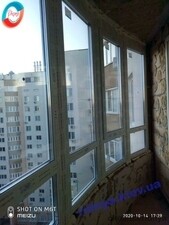 Остекление полукруглого балкона в Киеве —  Остекление полукруглого балкона в Киеве —