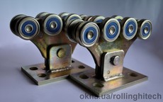 Усиленная фурнитура для откатных ворот весом до 350 кг (металлические ролики)