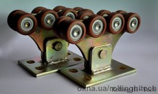 Усиленная фурнитура для откатных ворот весом до 350 кг (полимерные ролики)