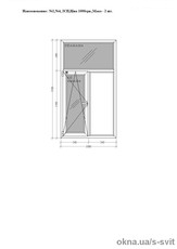 Окно двухстворчатое