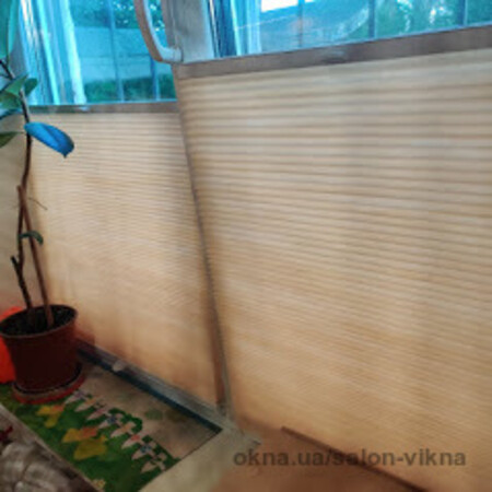 Штори-плiсе з тканини дует.