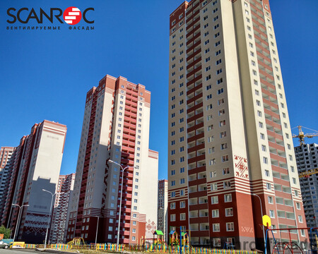 ЖК Патриотика, облицовка камнем SCANROC