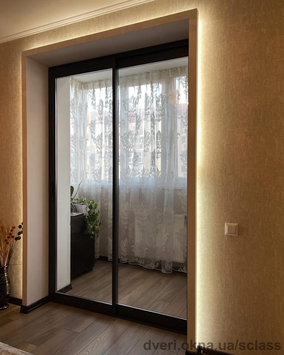 Розсувні скляні міжкімнатні двері