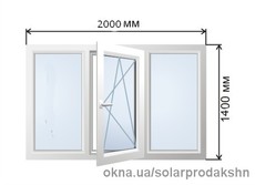 Окно REHAU Ecosol 60 2000 х 1400