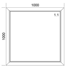 Глухое окно VEKA Softline 70, 1000x1000 мм