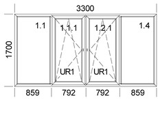Лоджия Veka Softline70, четырехрамное остекление, Winkhaus 3,3x1,7 м с мультифункциональным стеклопакетом