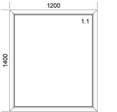 Глухое окно Veka Softline 70 1200x1400 мм с энергоэффективным двухкамерным стеклопакетом