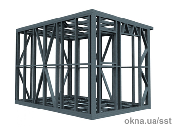 Оцинкований каркас 6x2,5x2,5м для зимових садів