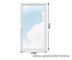 Окно поворотно-откидное 1000x1000 из профиля OPEN TECK DE-LUX с фурнитурой МАСО и двухкамернный стеклопакетом 4-10-4-10-4